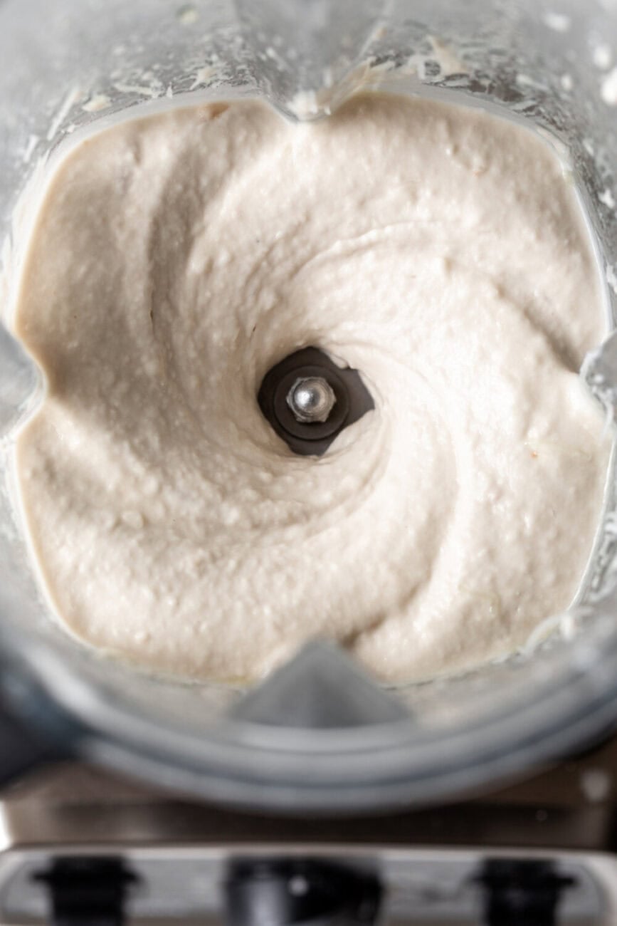 blended white bean dip.