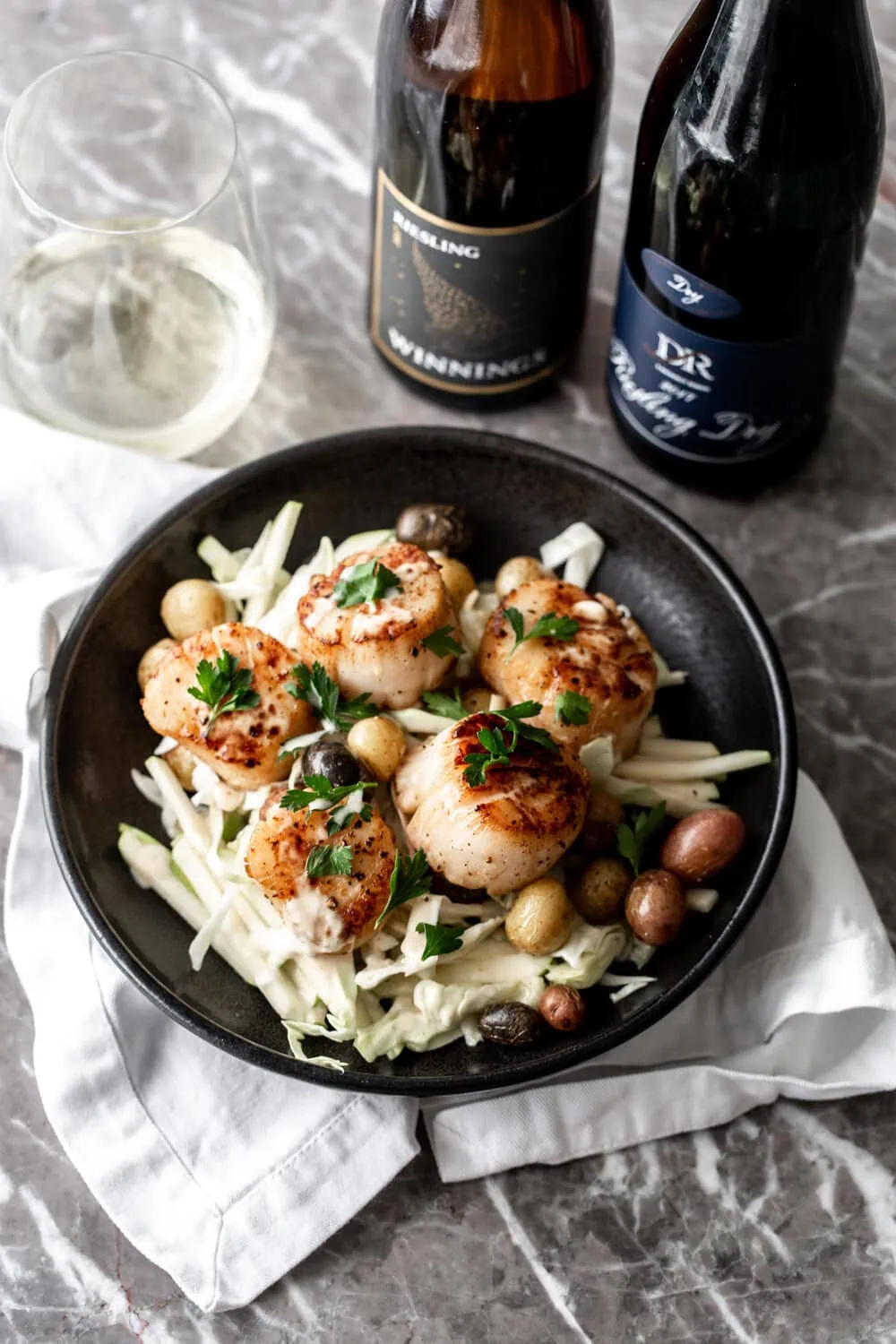 Seared Scallops with Green Apple Slaw Paired with German Riesling-28.jpg