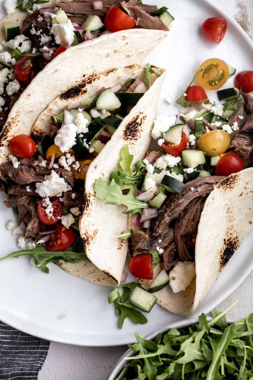 Shawarma-Spiced Roast Pulled Lamb Leg Tacos recipe 