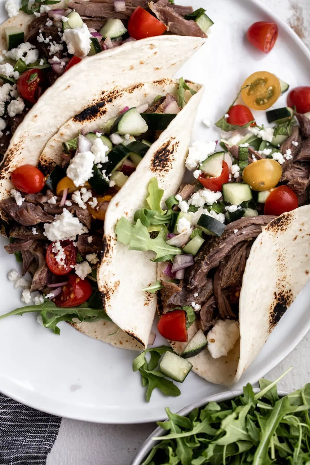 Shawarma-Spiced Roast Pulled Lamb Leg Tacos recipe 