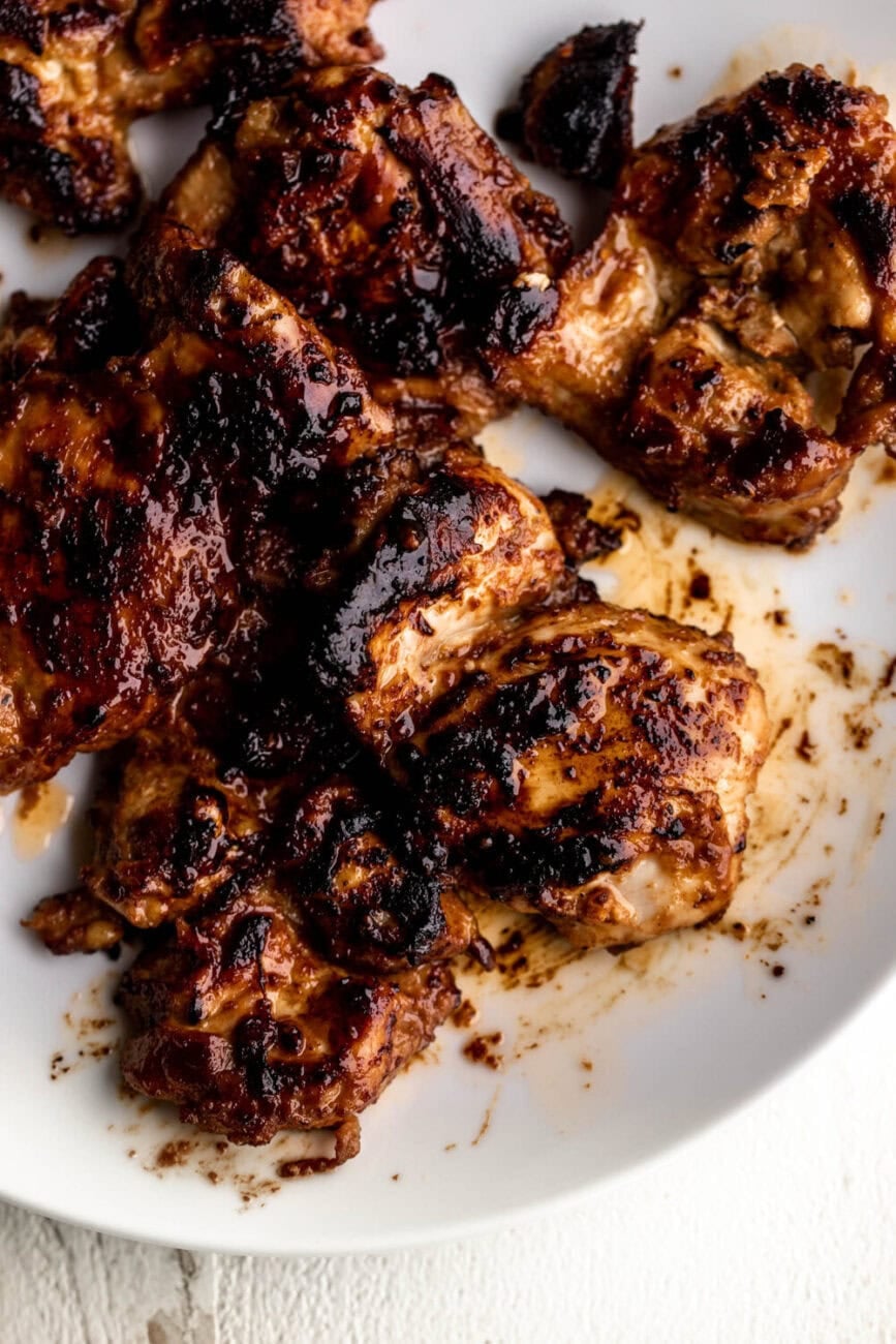 BBQ chicken thighs.