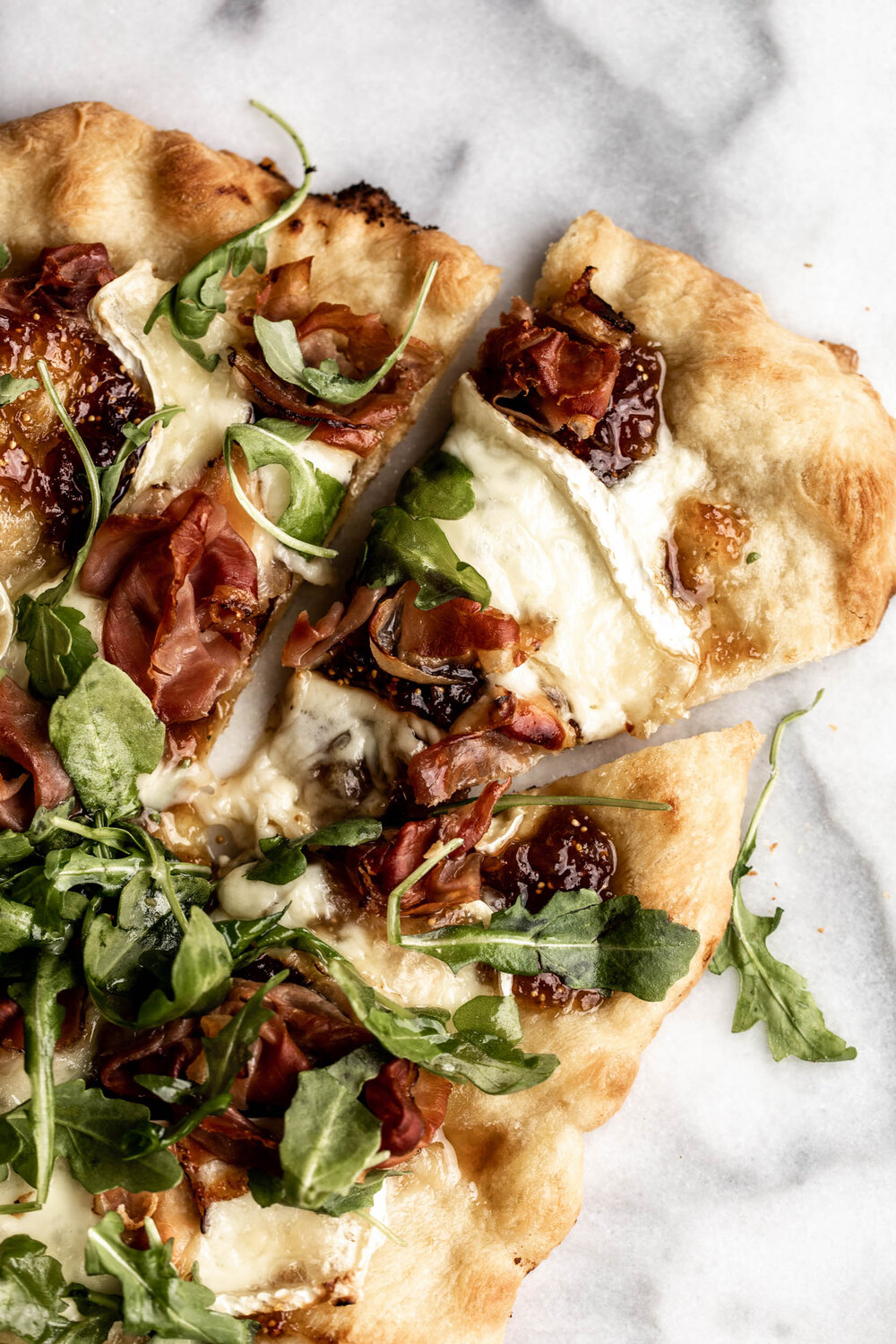 Speck & Brie Pizza with Fig Jam - Cooking with Cocktail Rings