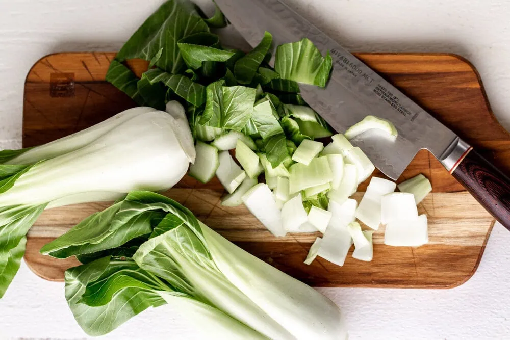 crunchy bok choy chopped