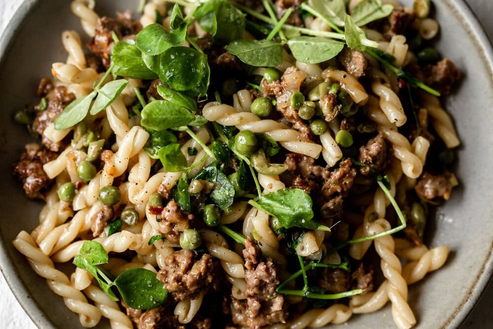 Spring Lamb Pasta with Peas and Greens American Lamb-8.jpg