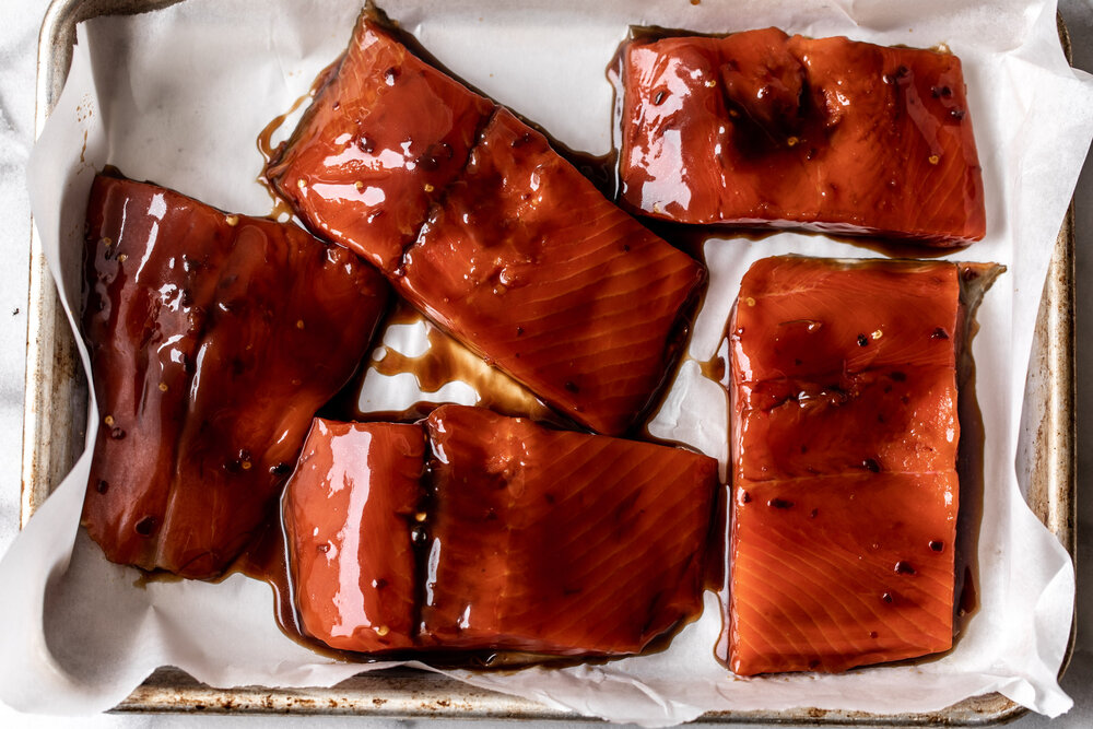 Sweet and Spicy Teriyaki Salmon Lettuce Wraps