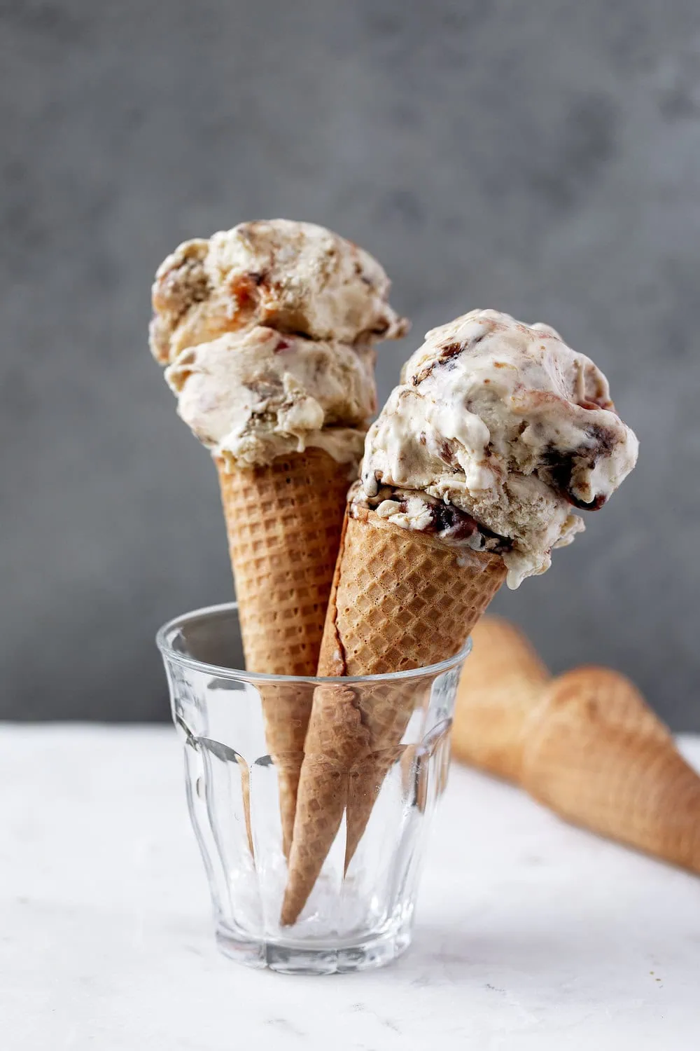 balsamic fig ice cream cones