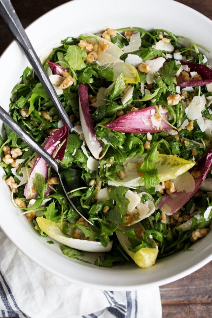 Arugula and Endive Salad with Candied Pine Nuts