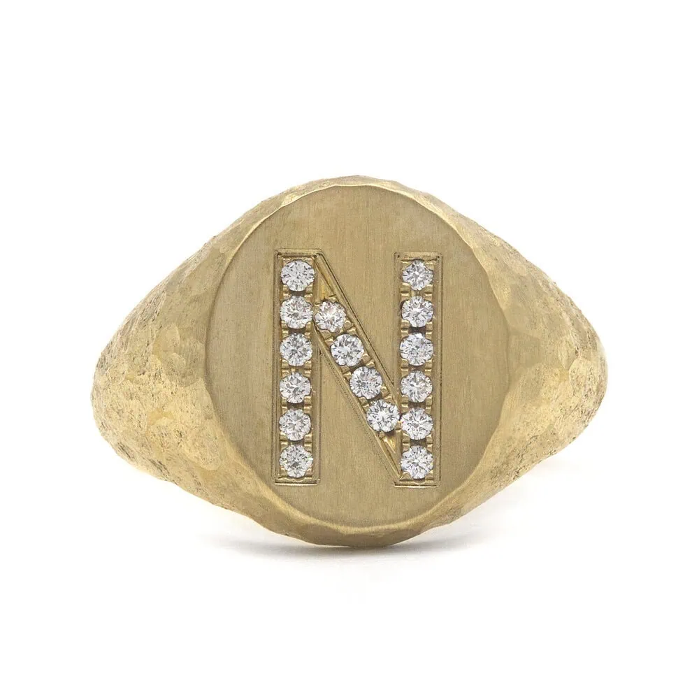 Octavia Elizabeth Diamond Signet Ring for Holiday Gift Guide 2019
