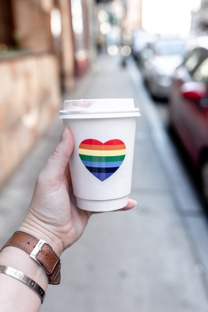 coffee cup with heart.