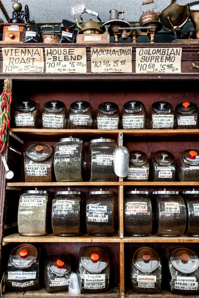 coffee beans roasted in jars.