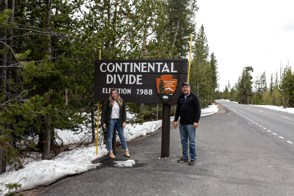 Continental divide Yellowstone national park Montana