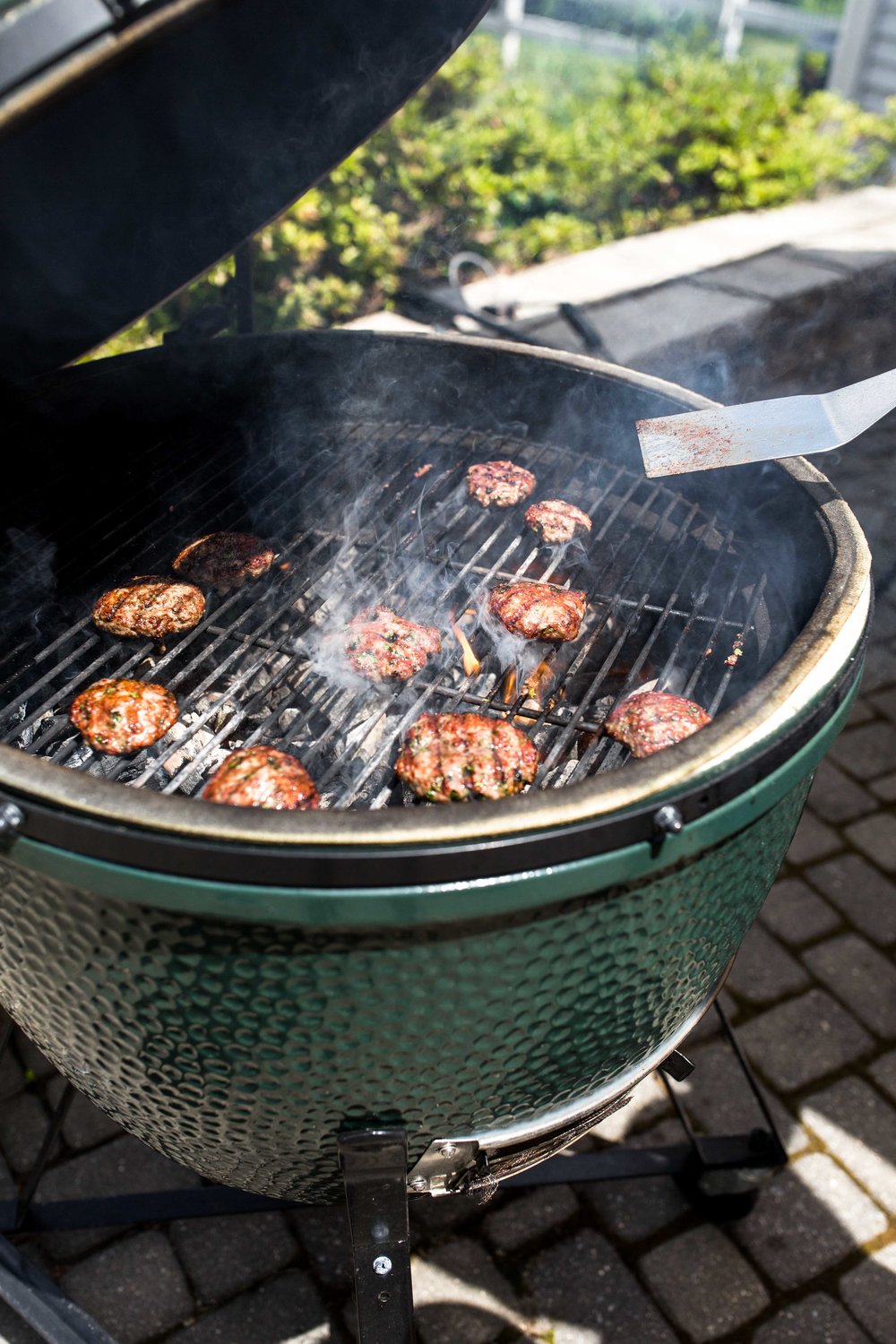 Mediterranean Backyard BBQ american lamb cooking with cocktail rings grilled lamb burgers for Mediterranean Backyard BBQ