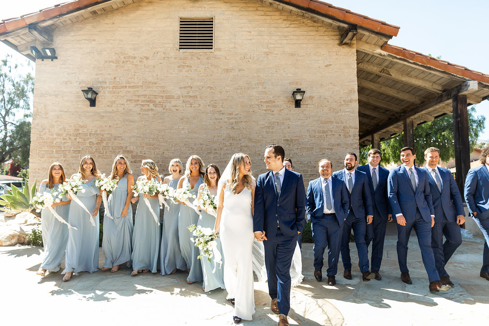 wedding santa barbara cooking with cocktail rings bridesmaids groomsmen