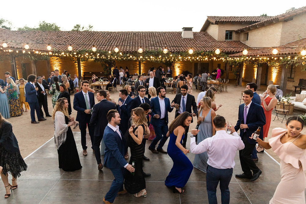 kylie and aaron wedding santa barbara cooking with cocktail rings dance floor