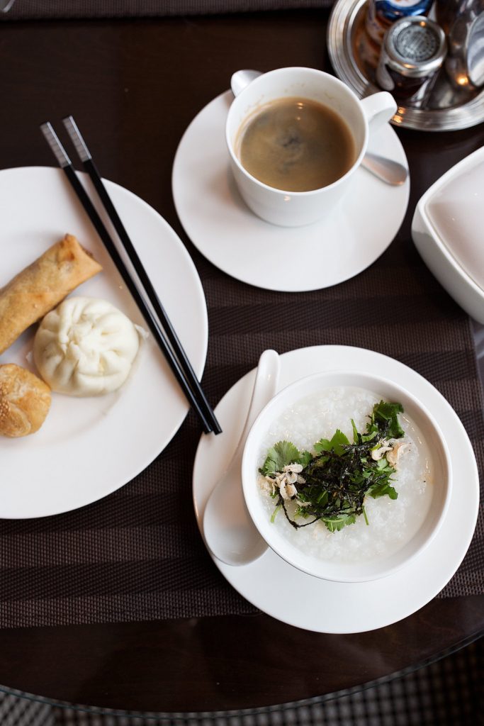 congee breakfast and coffee