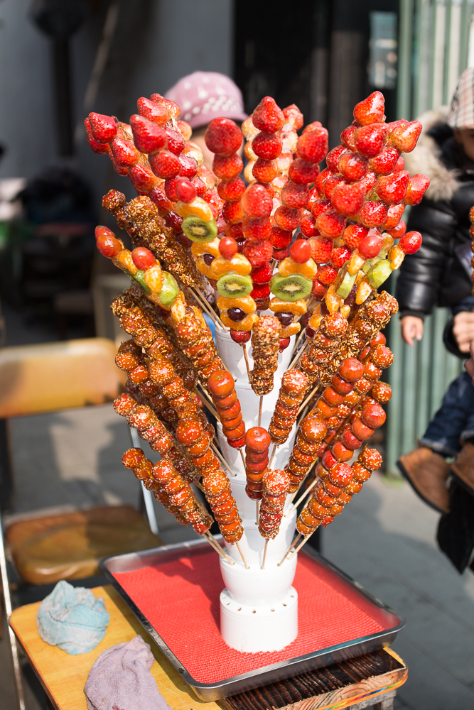 candied fruit on sticks