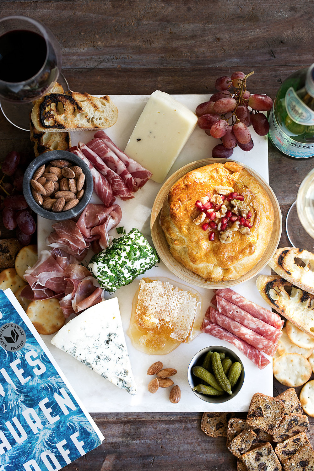book club fate and furies cheese meat spread