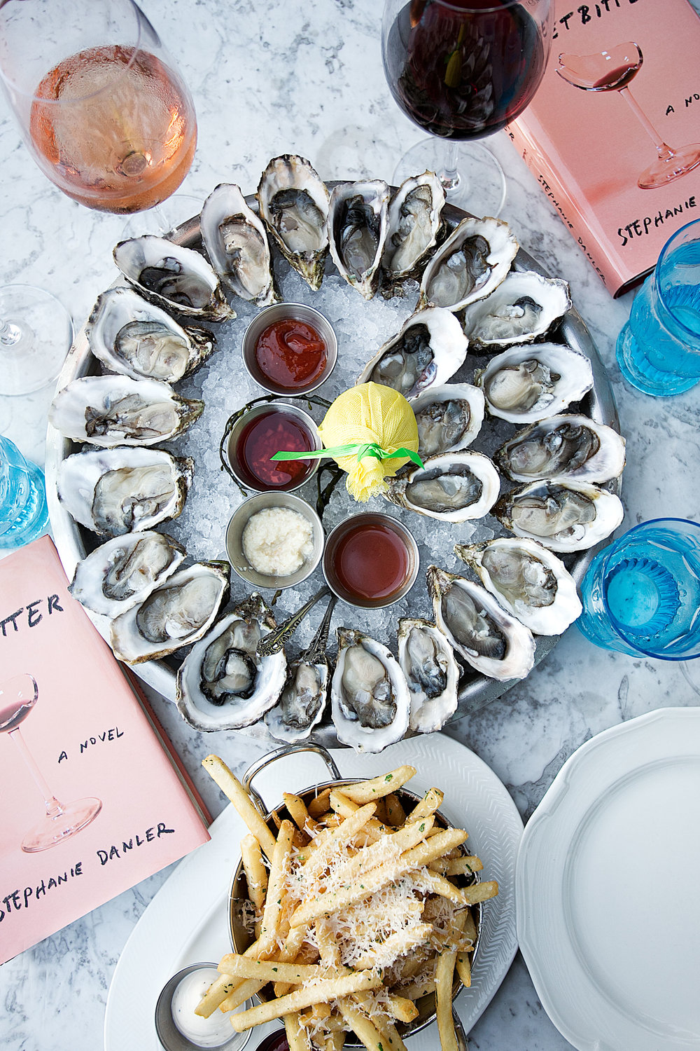 book club herringbone santa monica wine and oysters