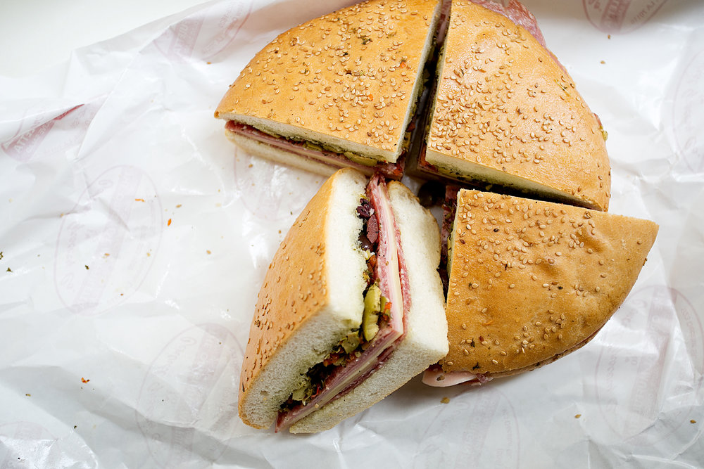 muffaletta sandwich central grocery New Orleans louisiana