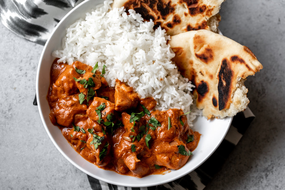 Indian Butter Chicken (Murgh Makhani) recipe from cooking with cocktail rings