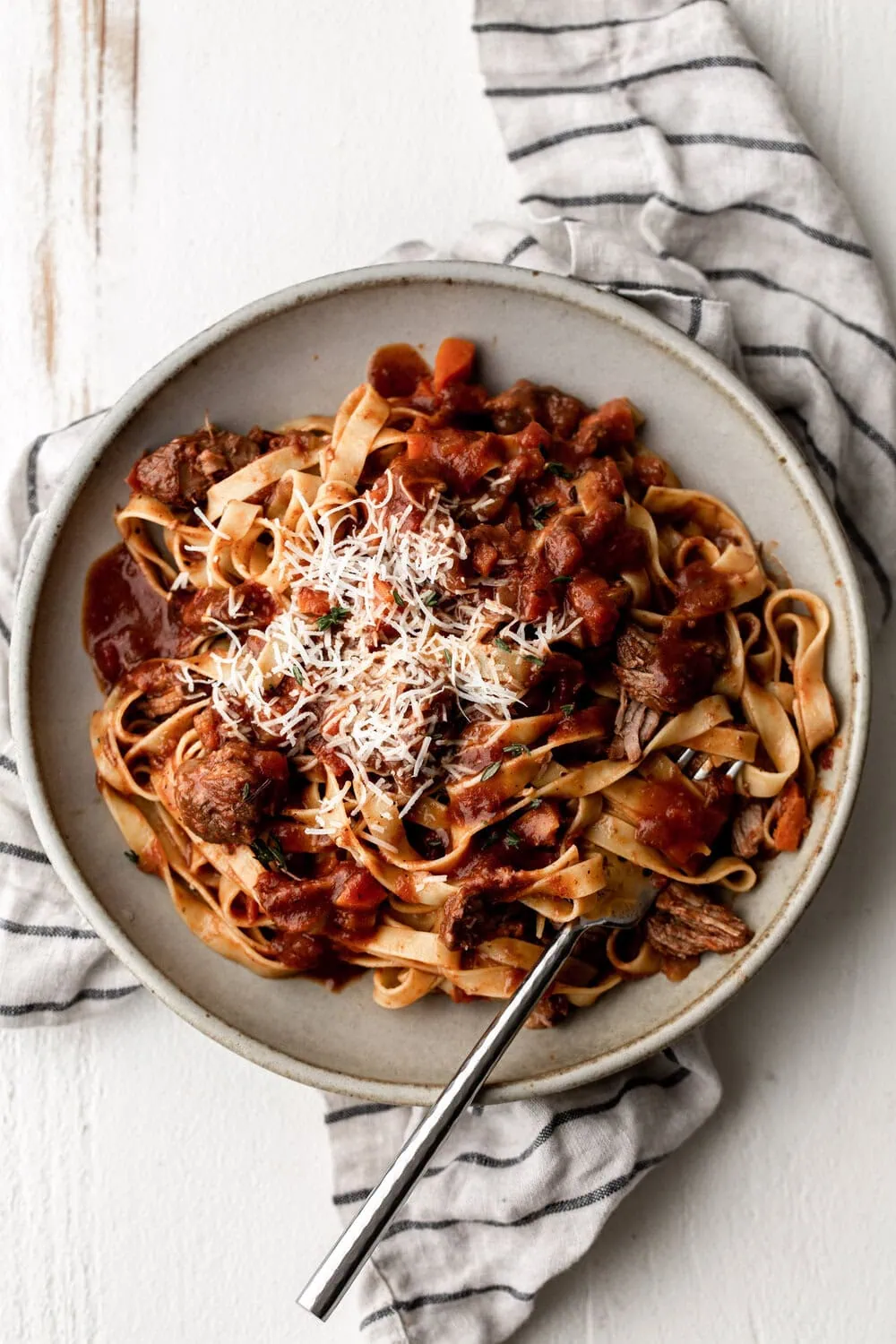 Lamb Ragu over tagliatelle recipe from cooking with cocktail rings