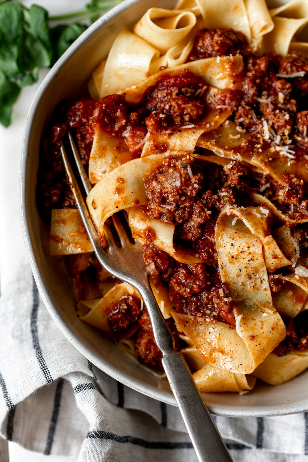 how to make Bolognese sauce over Pappardelle recipe 