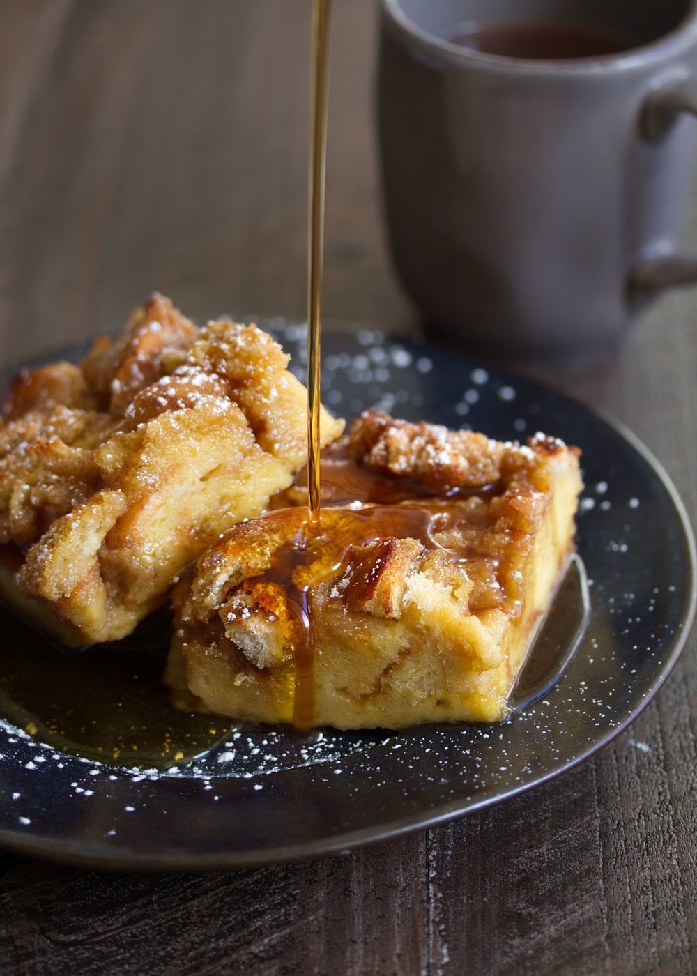 baked french toast closeup