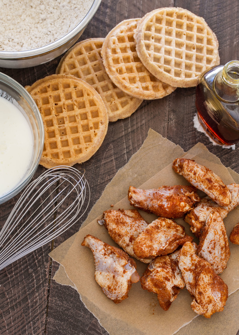 Chicken Waffle Wings With Bourbon Maple Syrup Cinnamon