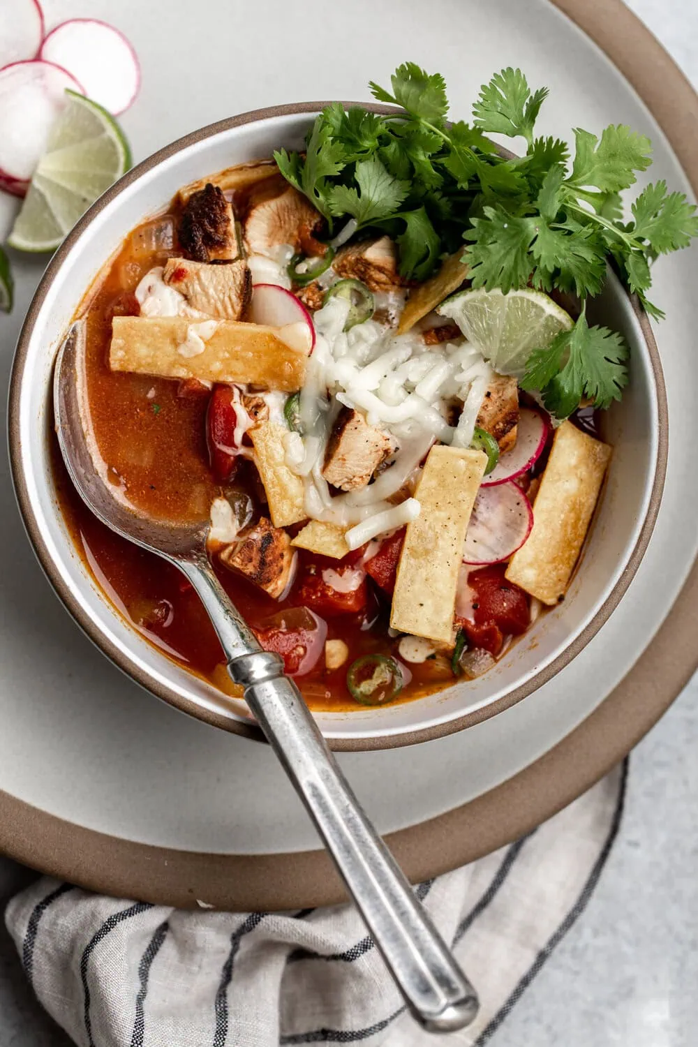 chicken tortilla soup recipe from chicken breasts tortilla strips and cilantro