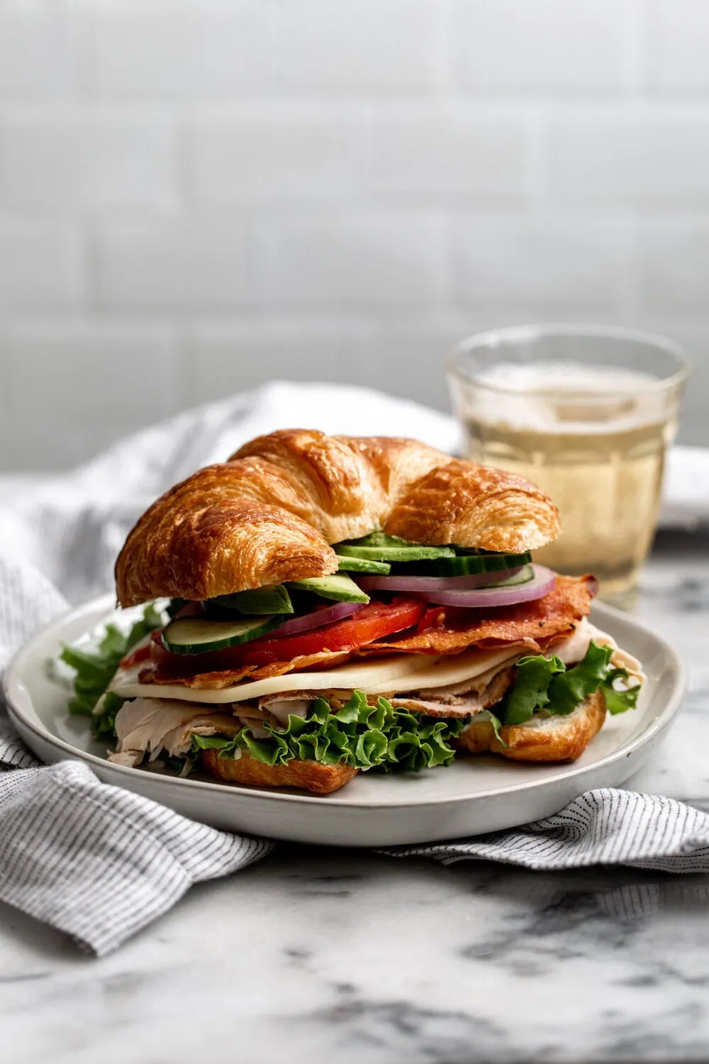 croissant club sandwich with crispy prosciutto recipe 