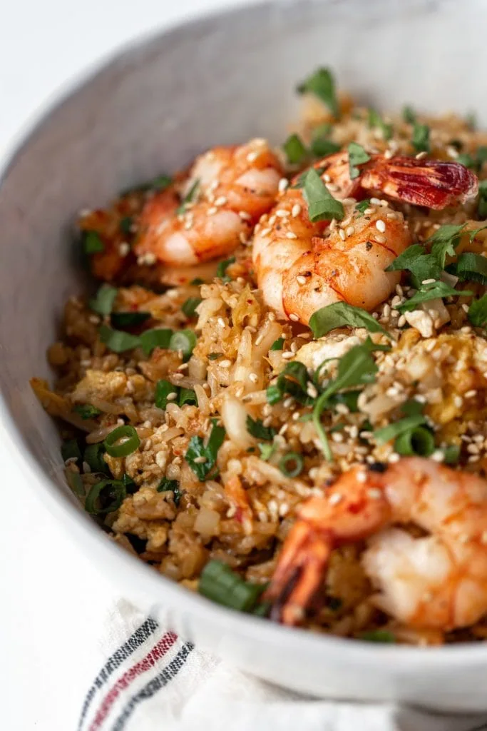 15-Minute Cauliflower Kimchi Fried Rice