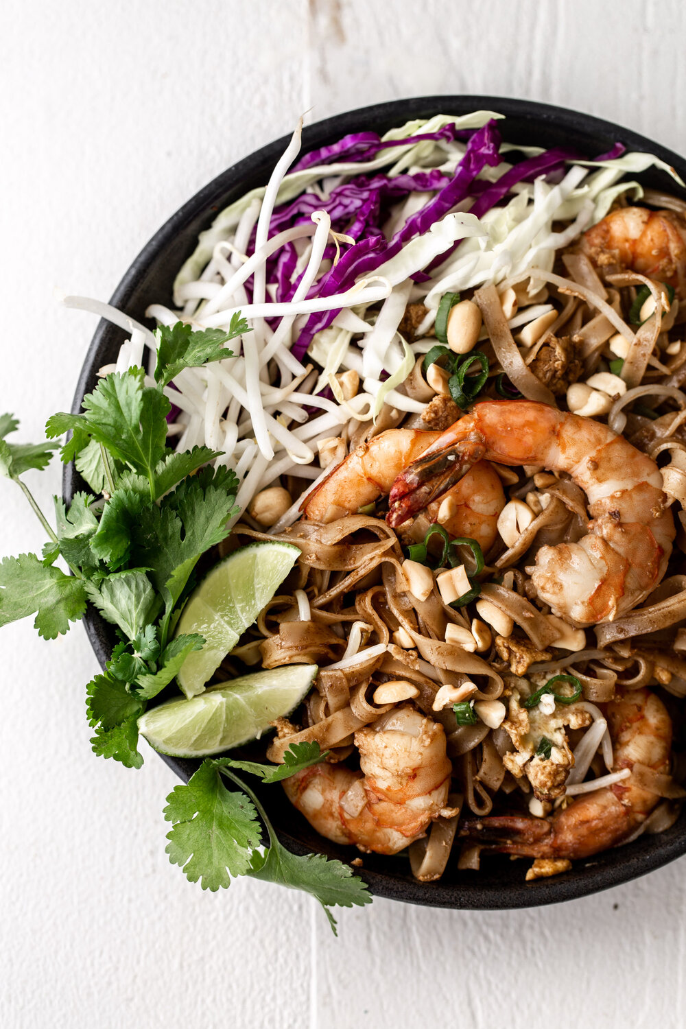 Pad Thai topped with Shrimp 
