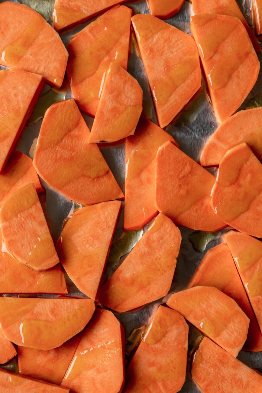 roasted sweet potatoes.