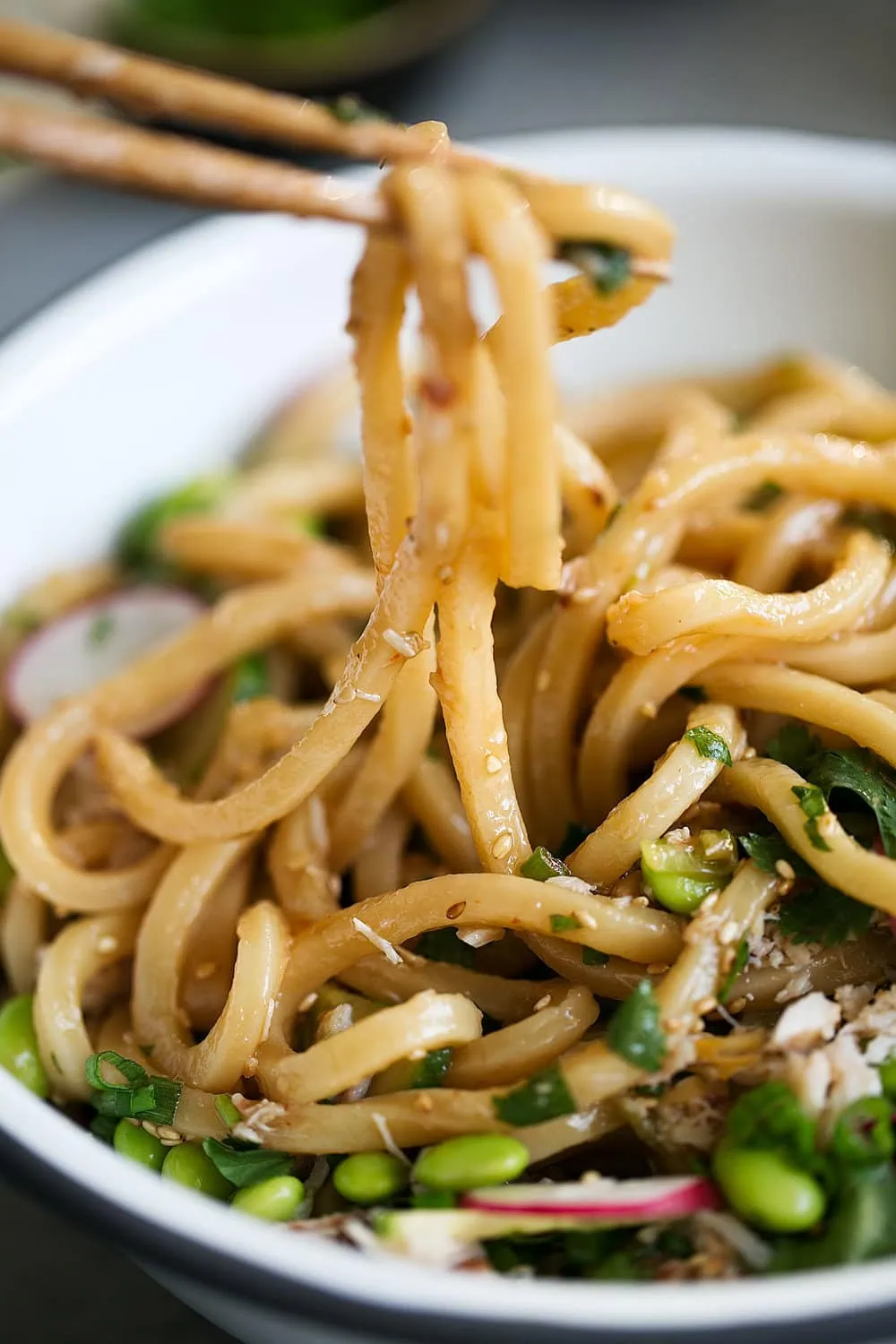 noodle pull cold udon noodles
