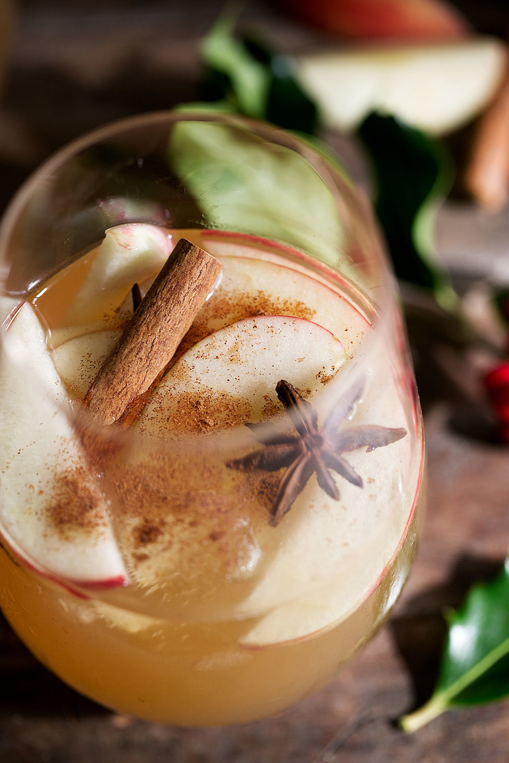 closeup apple sangria