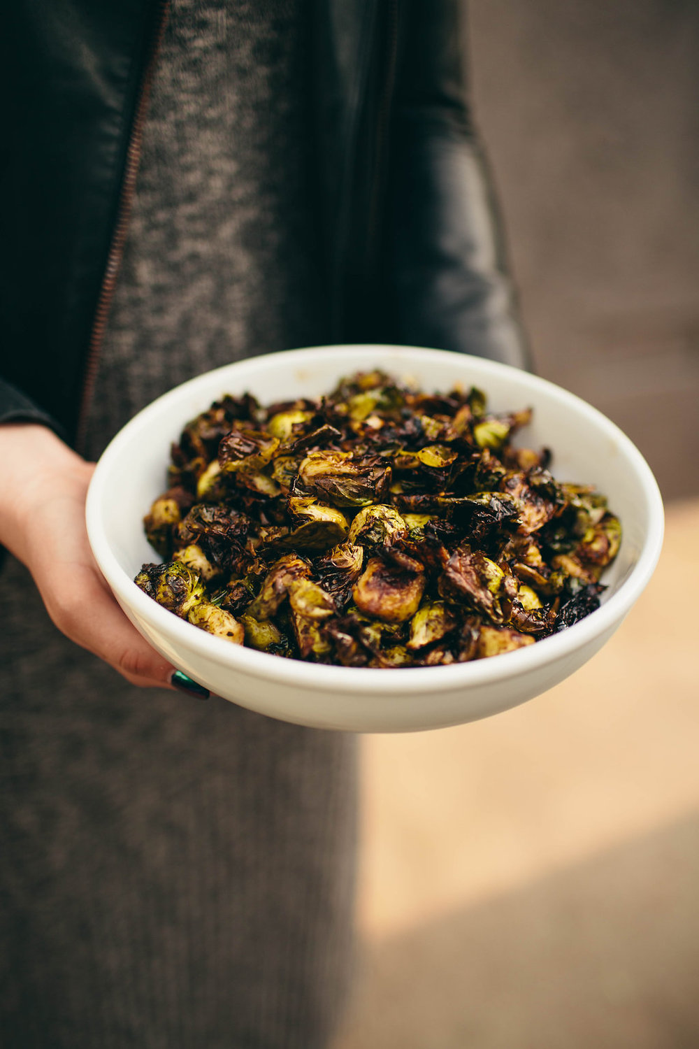 balsamic sriracha roasted brussels sprouts