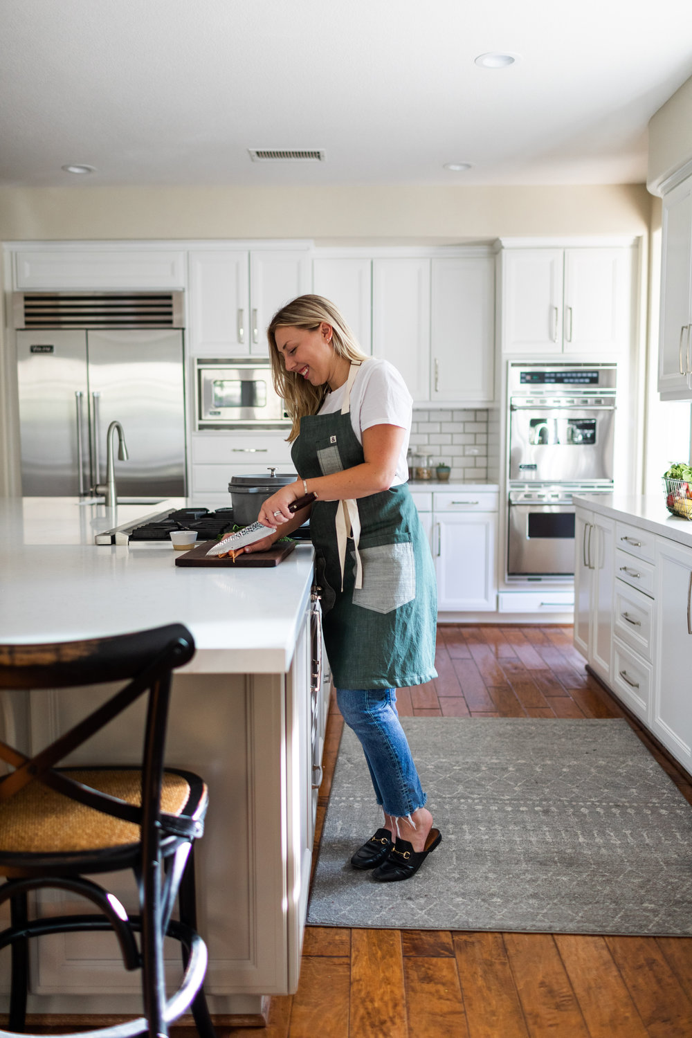 cooking in kitchen 