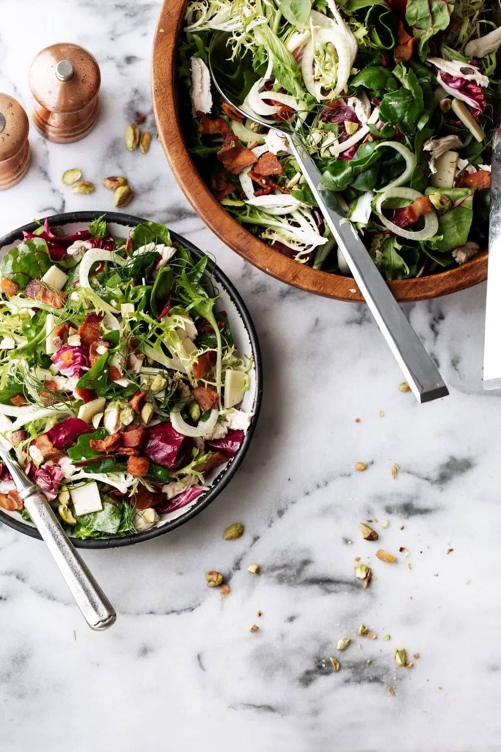 Mesclun Greens & Poached Chicken Salad with Red Wine Vinaigrette recipe 