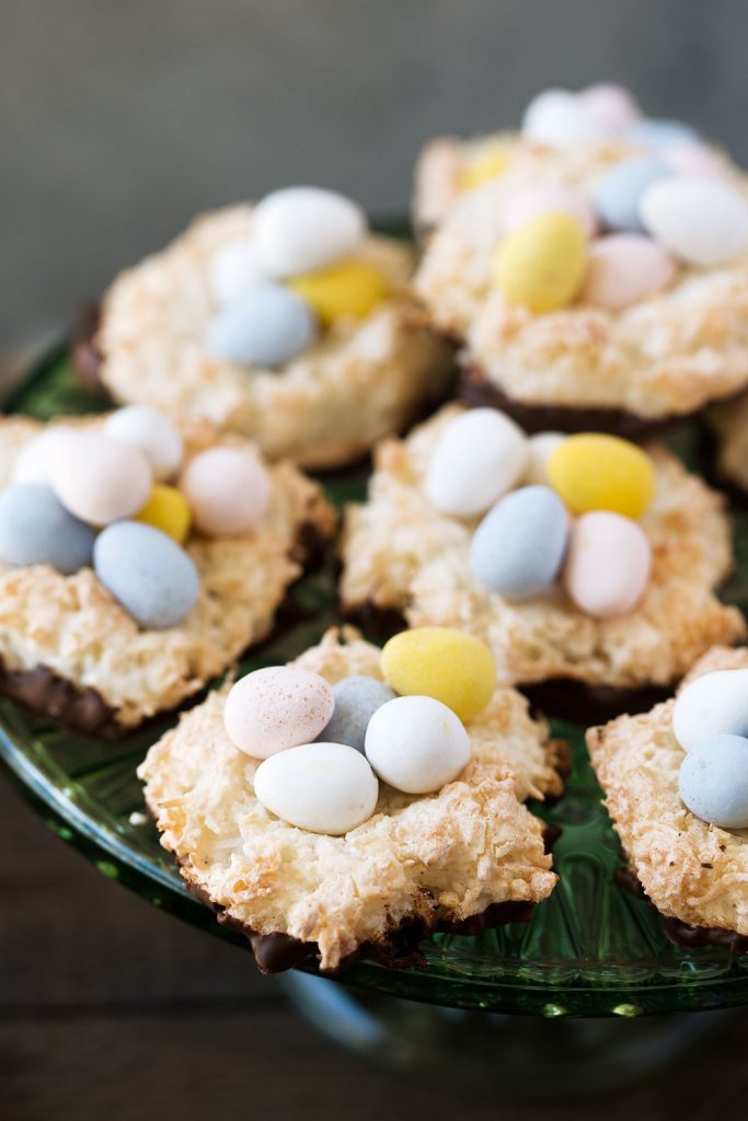 Easter Chocolate Coconut Macaroon Nests