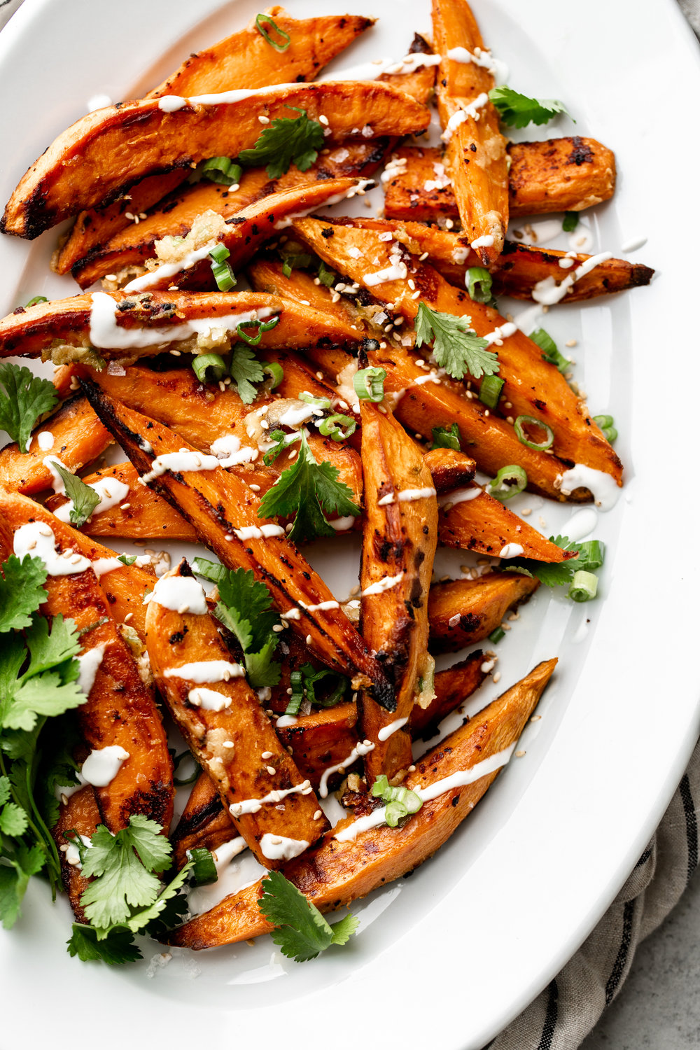 Miso Butter Sweet Potato Spears - Cooking with Cocktail Rings