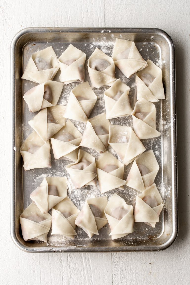 Sweet and Sour Ground Lamb Dumplings Cooking with Cocktail Rings