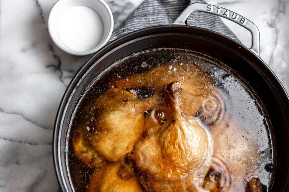 Confit duck legs recipe from cooking with cocktail rings