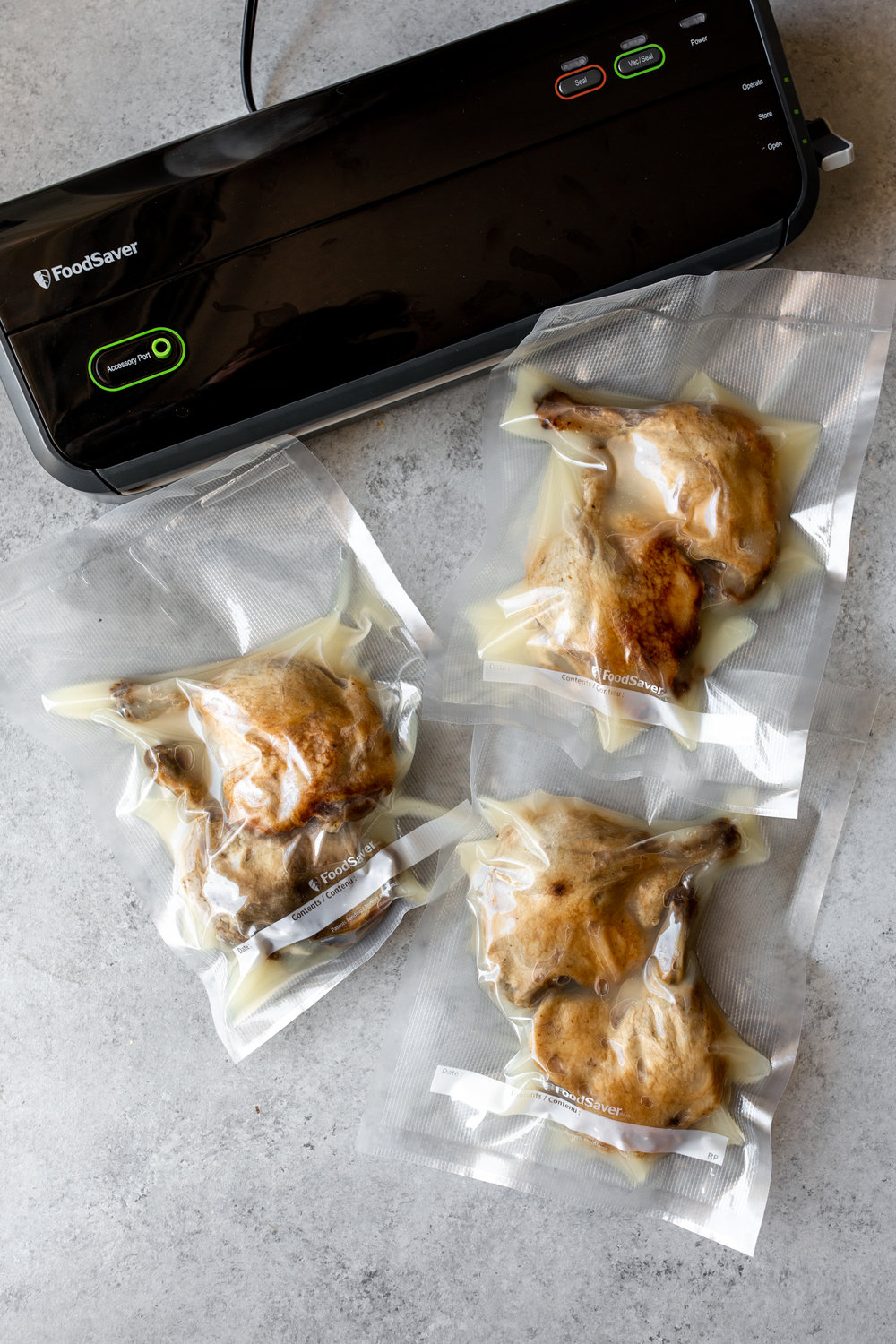 Confit duck legs recipe from cooking with cocktail rings vacuum sealed