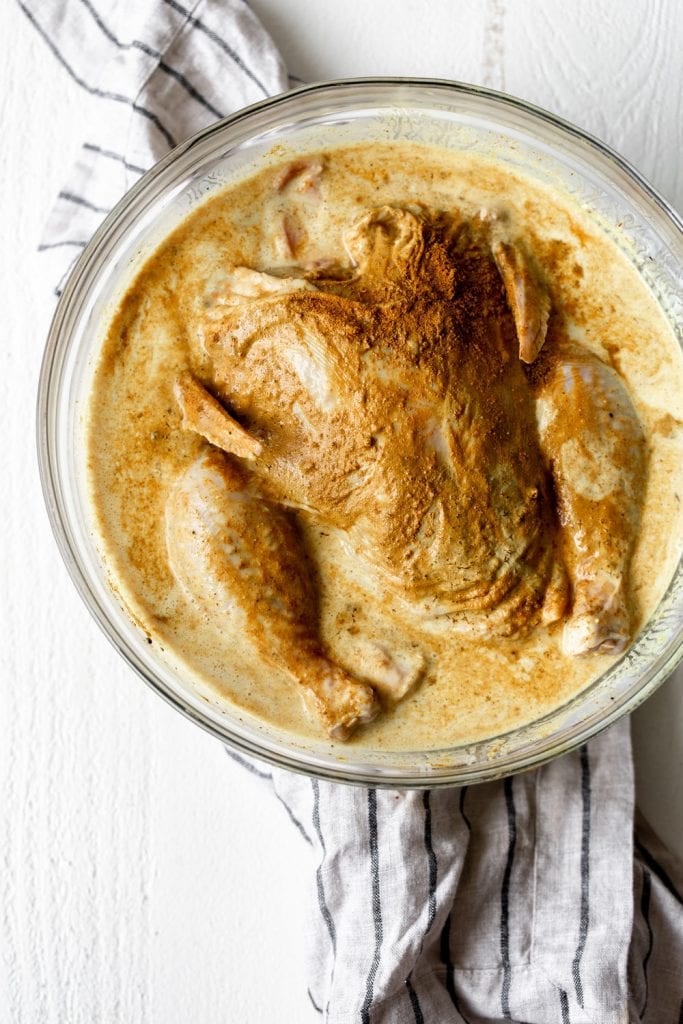 ButtermilkBrined Curry Roast Chicken with Spring Vegetables Cooking