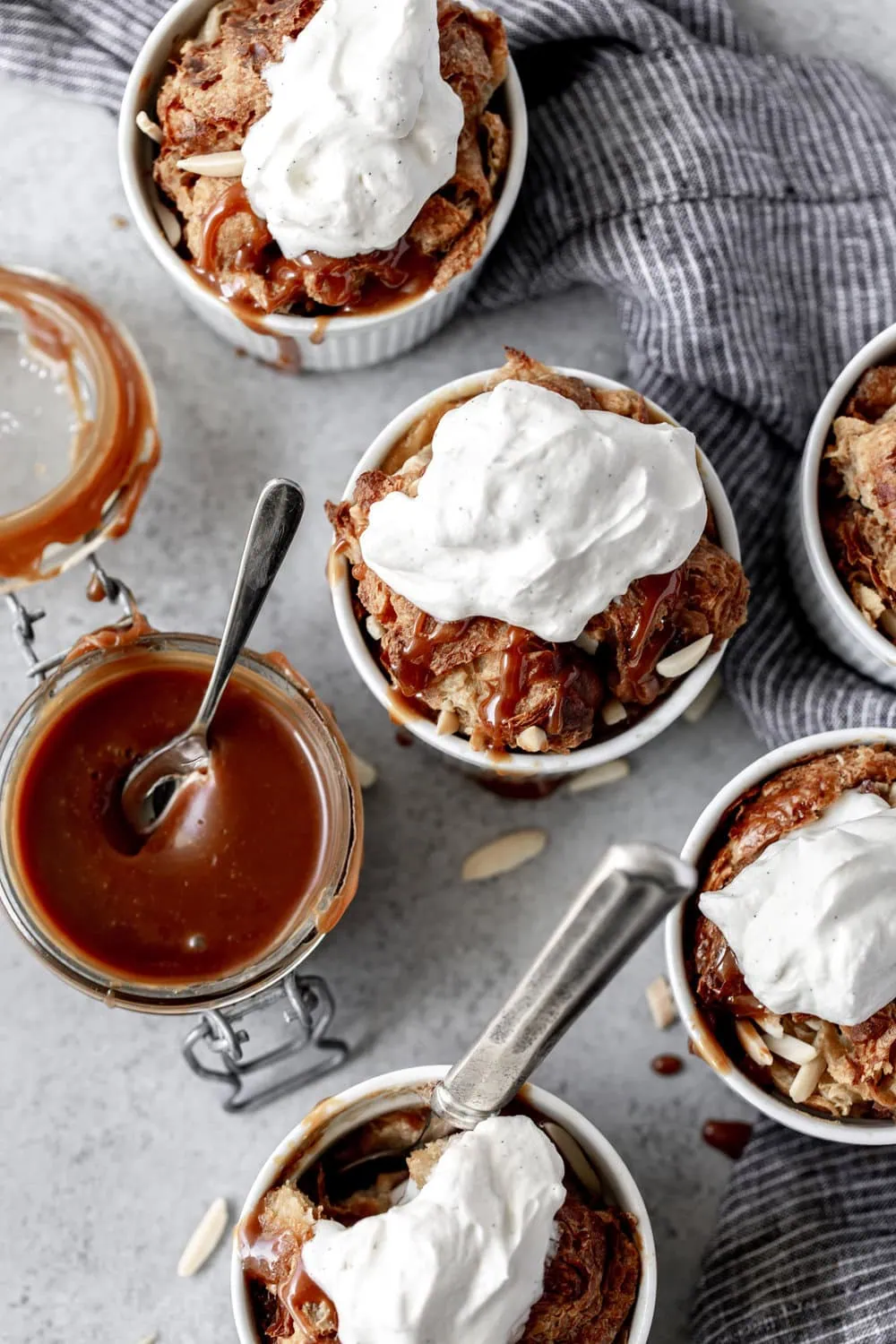 Individual Almond Croissant Bread Pudding recipe
