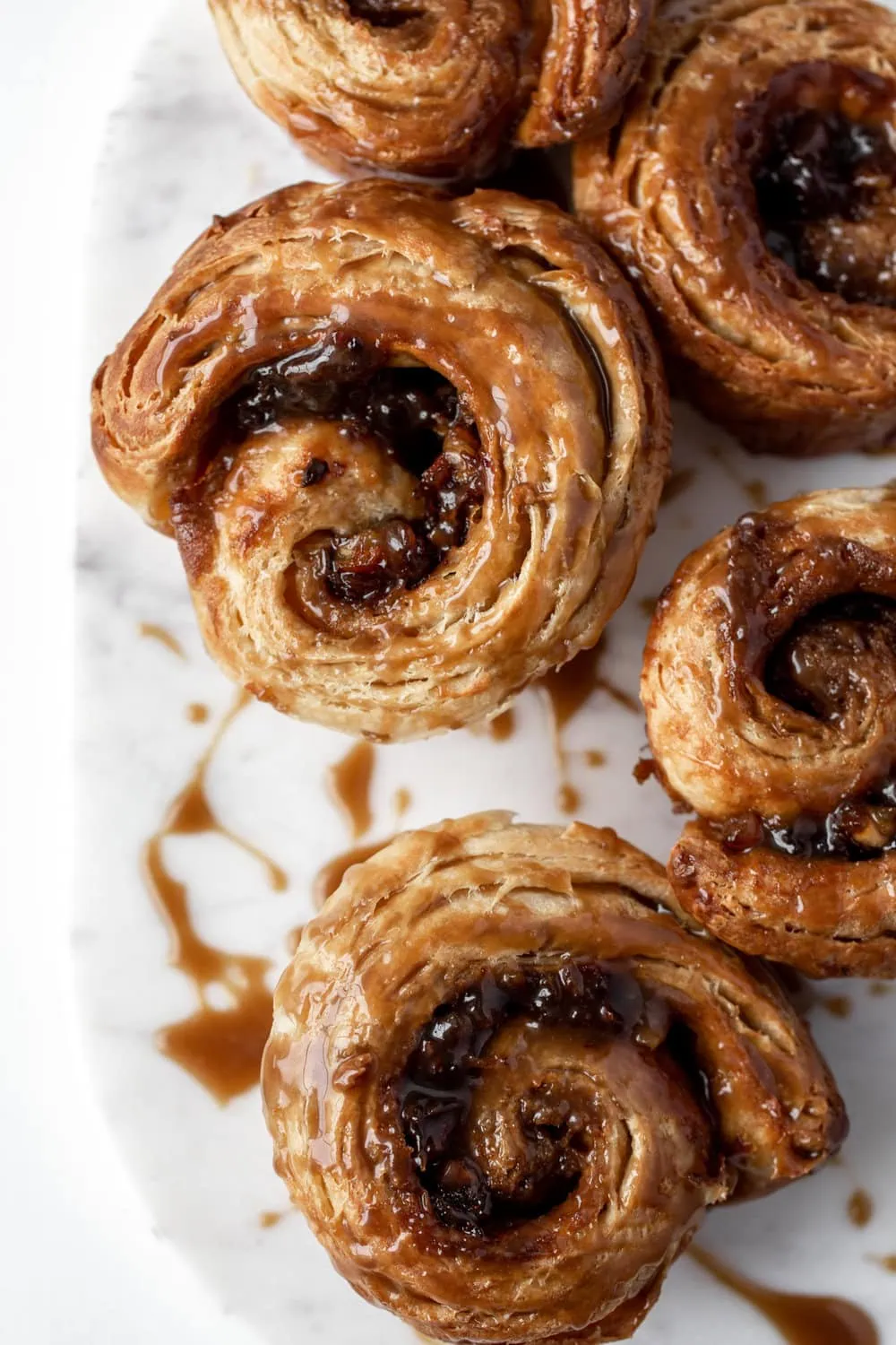 Sticky Toffee Morning Buns recipe from cooking with cocktail rings