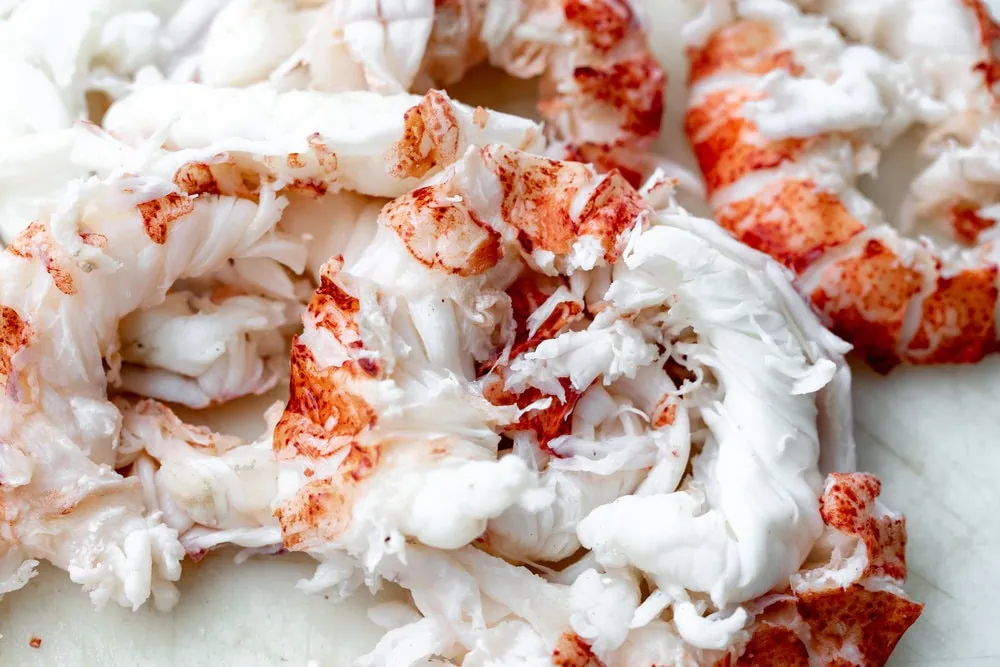 cooked lobster tail meat