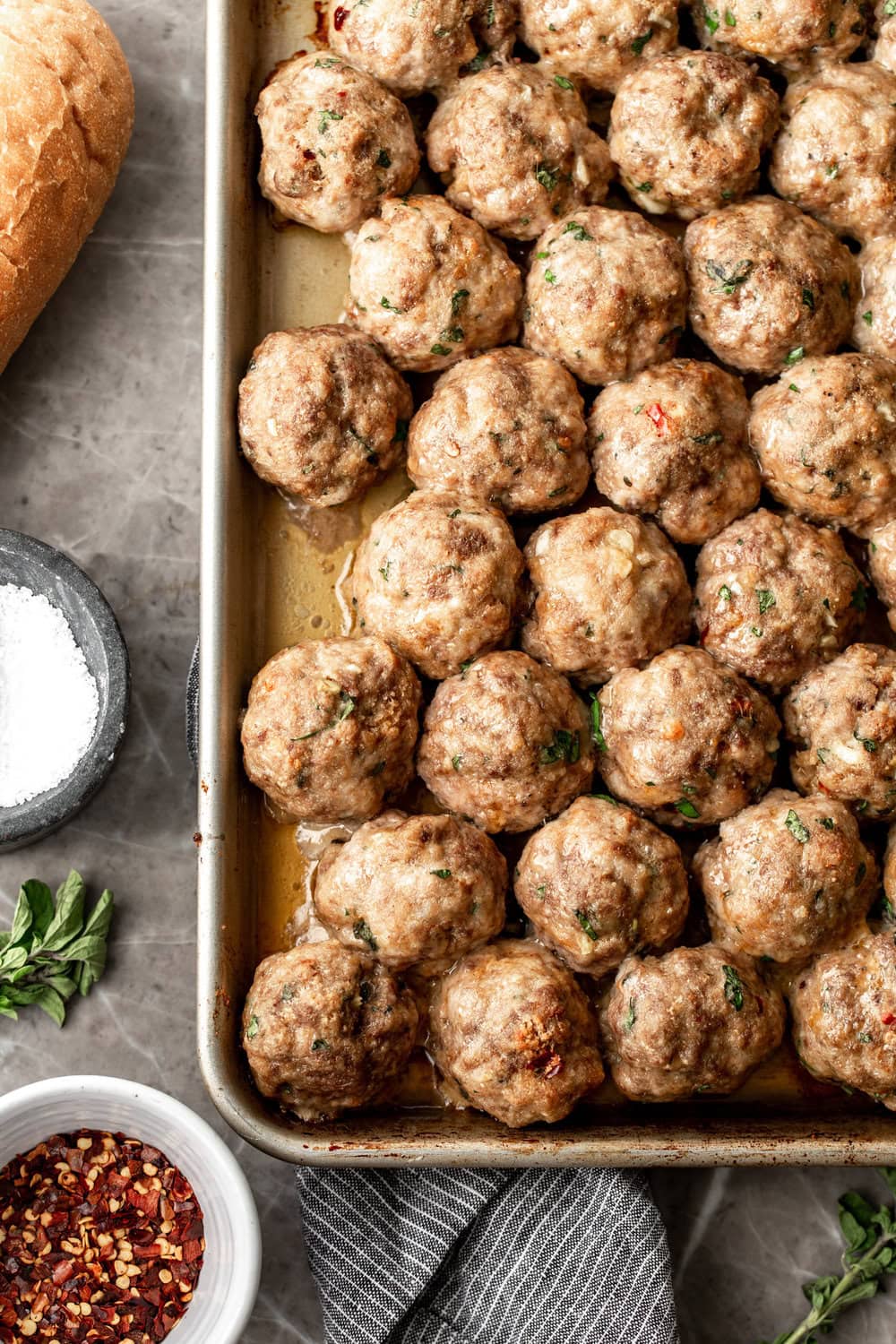 Meatball Subs with Spicy Beef and Pork Meatballs Cooking with