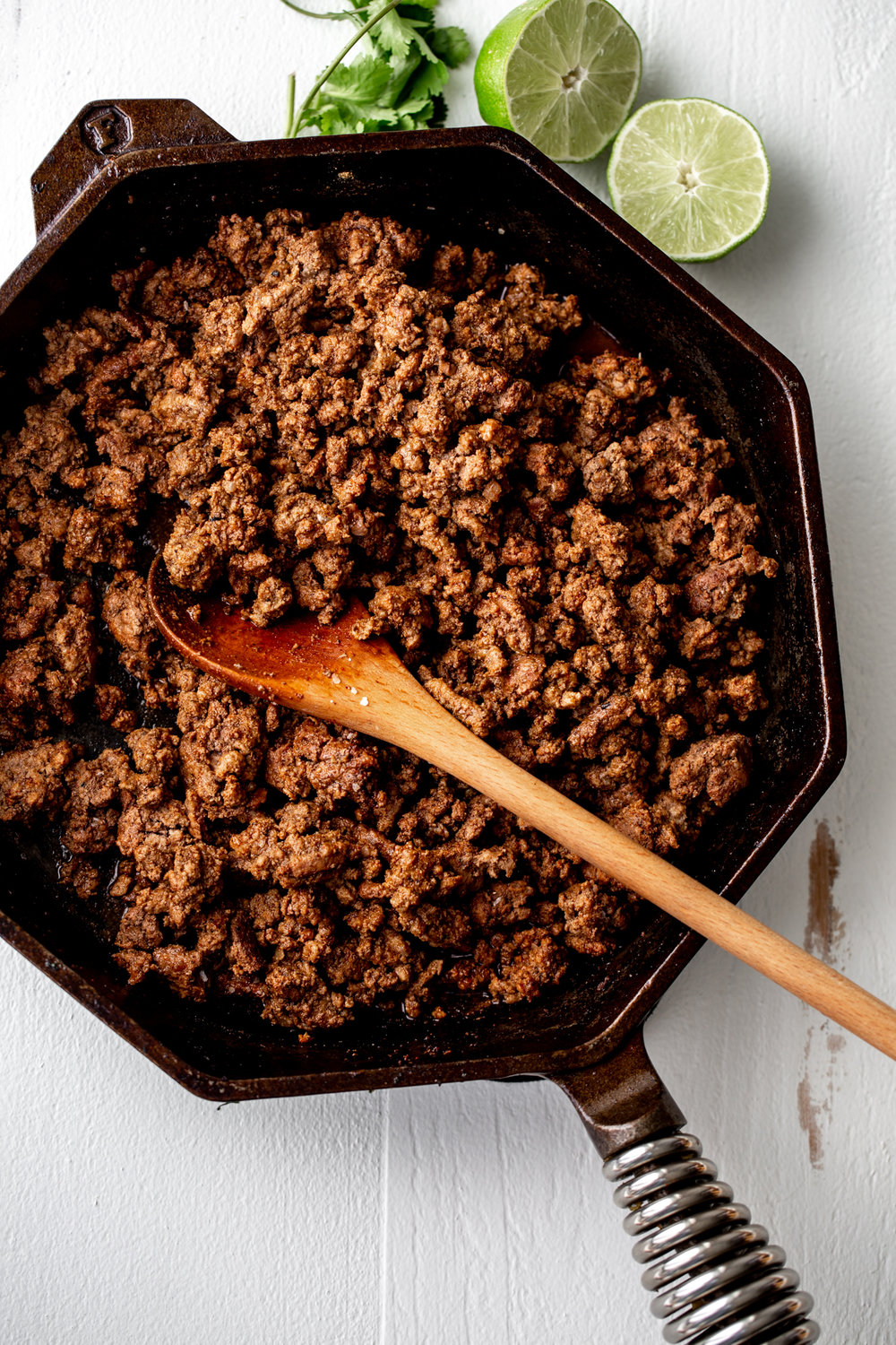 ground beef with homemade taco seasoning blend