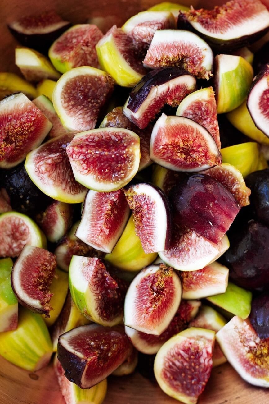 quartered figs.